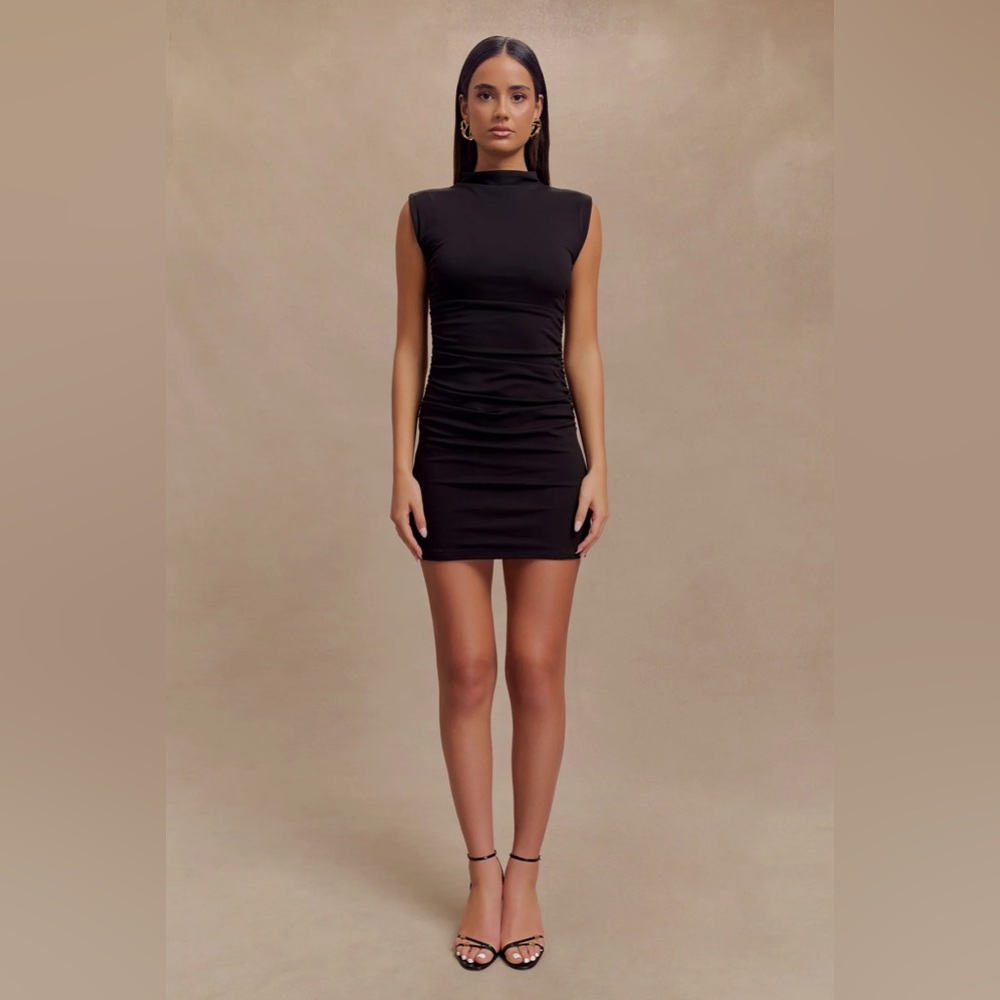 *NWOT* Elliot High Neck Sleeveless Mini Dress - Black